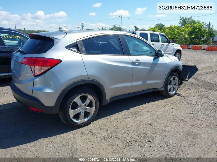 2017 Honda Hr-V Lx VIN: 3CZRU6H32HM723588 Lot: 40054724