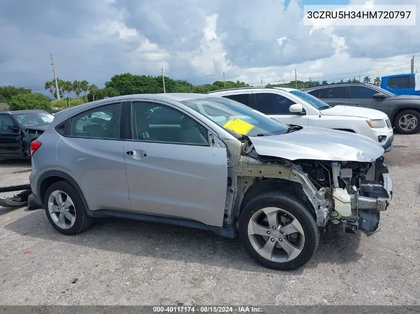 2017 Honda Hr-V Lx VIN: 3CZRU5H34HM720797 Lot: 40117174