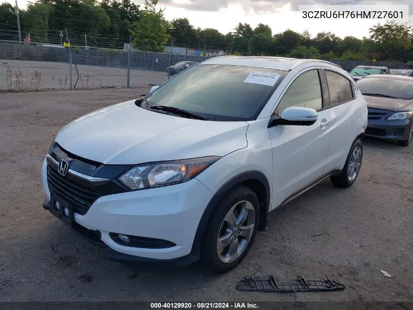 2017 Honda Hr-V Ex-L VIN: 3CZRU6H76HM727601 Lot: 40129920