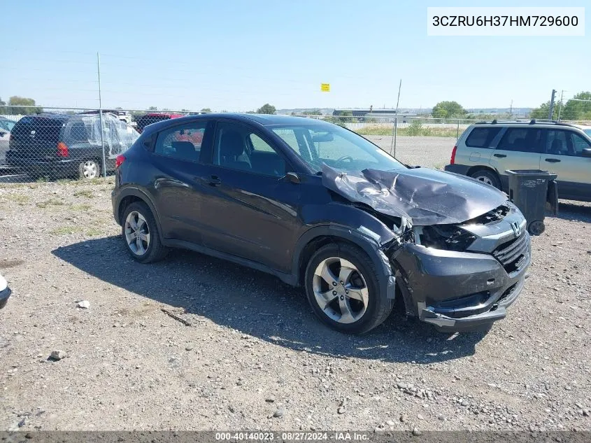 2017 Honda Hr-V Lx VIN: 3CZRU6H37HM729600 Lot: 40140023