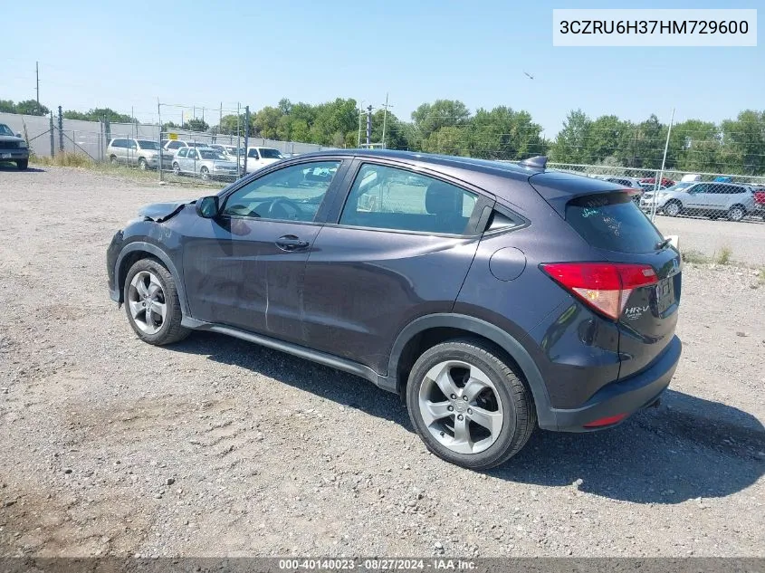 2017 Honda Hr-V Lx VIN: 3CZRU6H37HM729600 Lot: 40140023