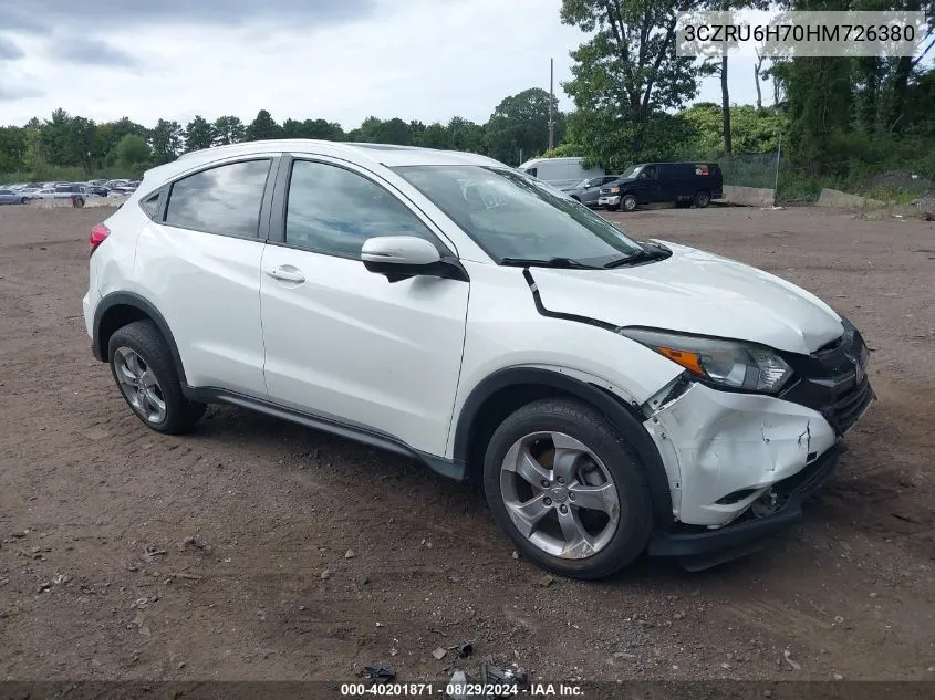 3CZRU6H70HM726380 2017 Honda Hr-V Ex-L