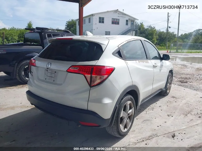 2017 Honda Hr-V Lx VIN: 3CZRU5H30HM713734 Lot: 40296433