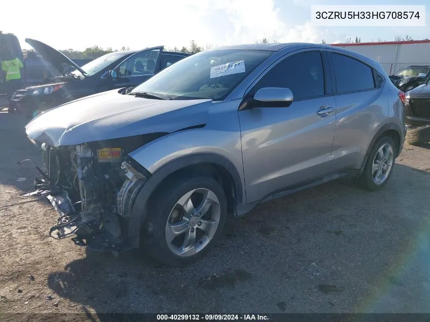 3CZRU5H33HG708574 2017 Honda Hr-V Lx