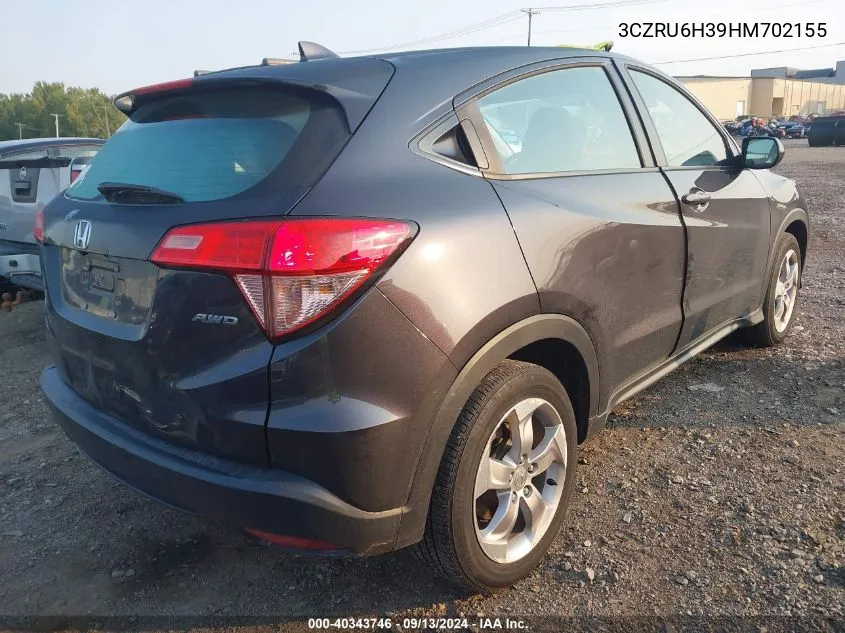 3CZRU6H39HM702155 2017 Honda Hr-V Lx