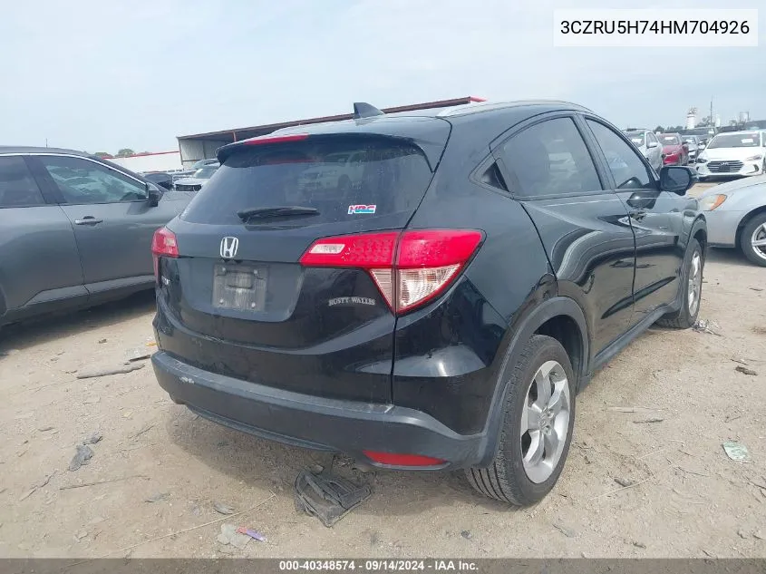 3CZRU5H74HM704926 2017 Honda Hr-V Ex-L