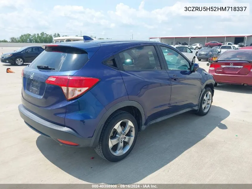 2017 Honda Hr-V Ex VIN: 3CZRU5H52HM718337 Lot: 40358908