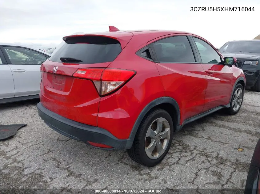 2017 Honda Hr-V Ex VIN: 3CZRU5H5XHM716044 Lot: 40538814