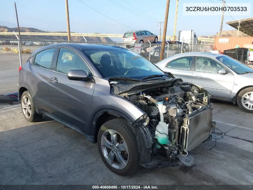 2017 Honda Hr-V Lx VIN: 3CZRU6H30HG703533 Lot: 40608490