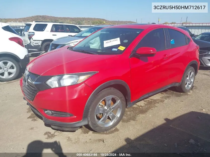 2017 Honda Hr-V Ex VIN: 3CZRU5H50HM712617 Lot: 40683166