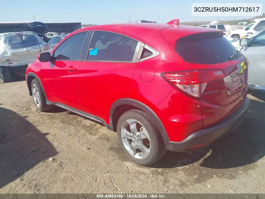 2017 Honda Hr-V Ex VIN: 3CZRU5H50HM712617 Lot: 40683166