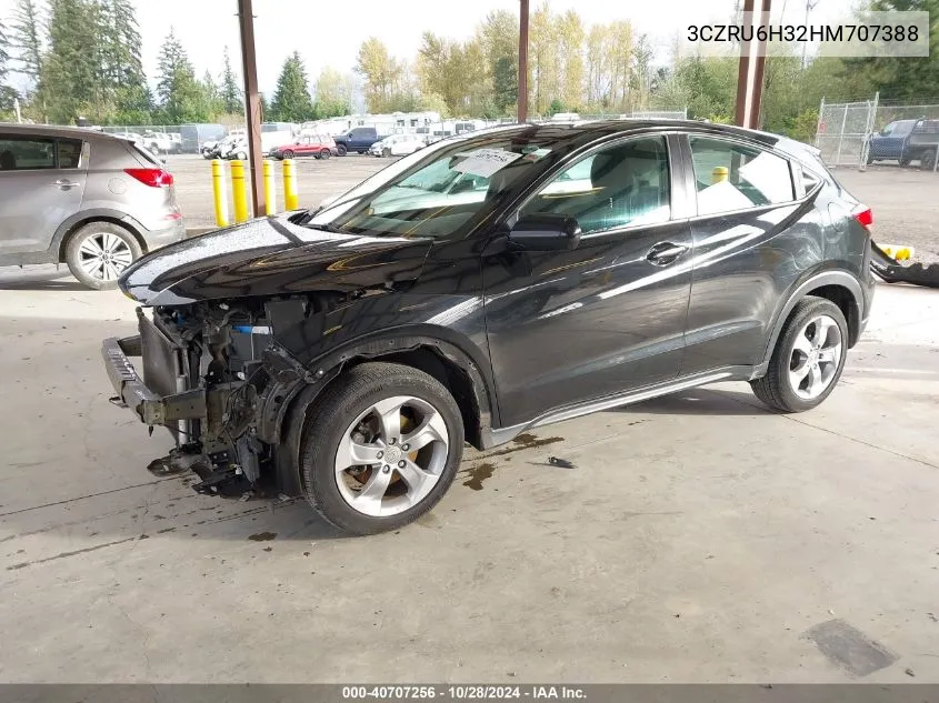 2017 Honda Hr-V Lx VIN: 3CZRU6H32HM707388 Lot: 40707256