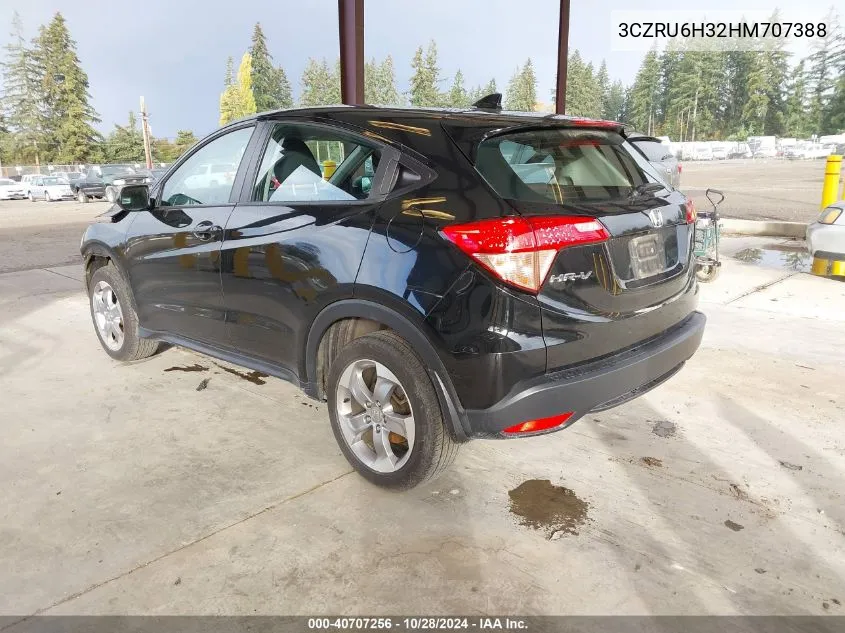 2017 Honda Hr-V Lx VIN: 3CZRU6H32HM707388 Lot: 40707256