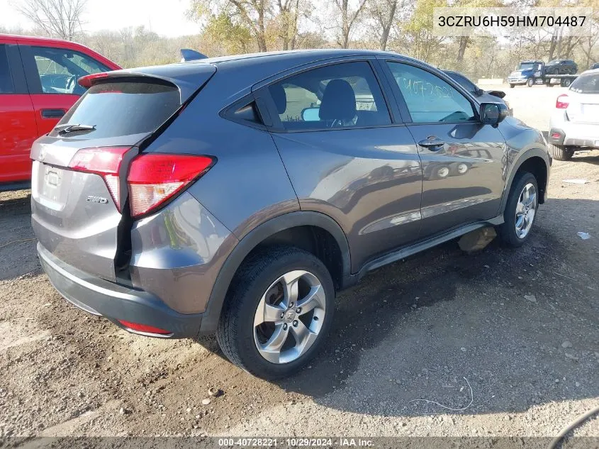 2017 Honda Hr-V Ex VIN: 3CZRU6H59HM704487 Lot: 40728221