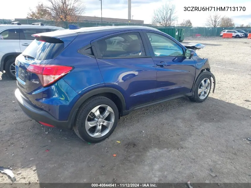 2017 Honda Hr-V Ex-L VIN: 3CZRU6H71HM713170 Lot: 40844541