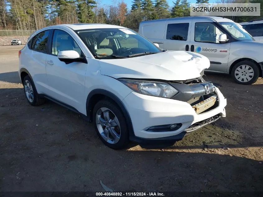 2017 Honda Hr-V Ex VIN: 3CZRU6H53HM700631 Lot: 40848892