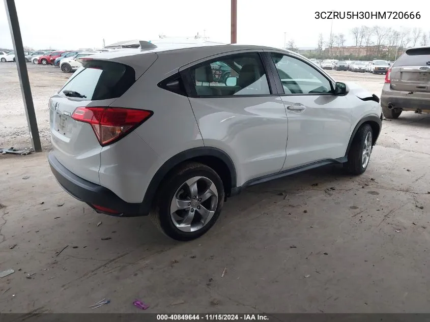 2017 Honda Hr-V Lx VIN: 3CZRU5H30HM720666 Lot: 40849644