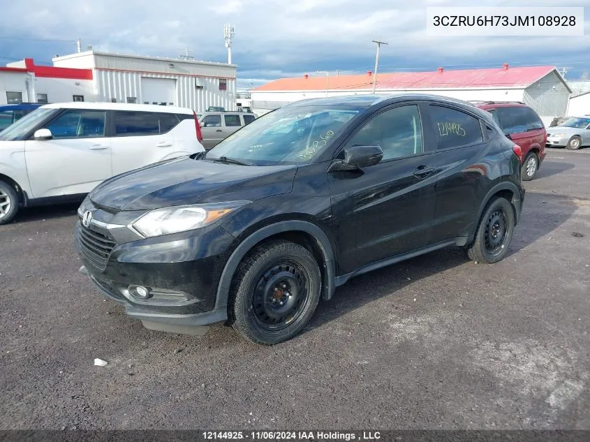 2018 Honda Hr-V VIN: 3CZRU6H73JM108928 Lot: 12144925