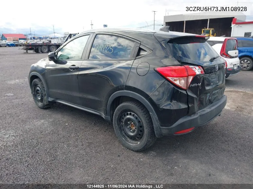 2018 Honda Hr-V VIN: 3CZRU6H73JM108928 Lot: 12144925