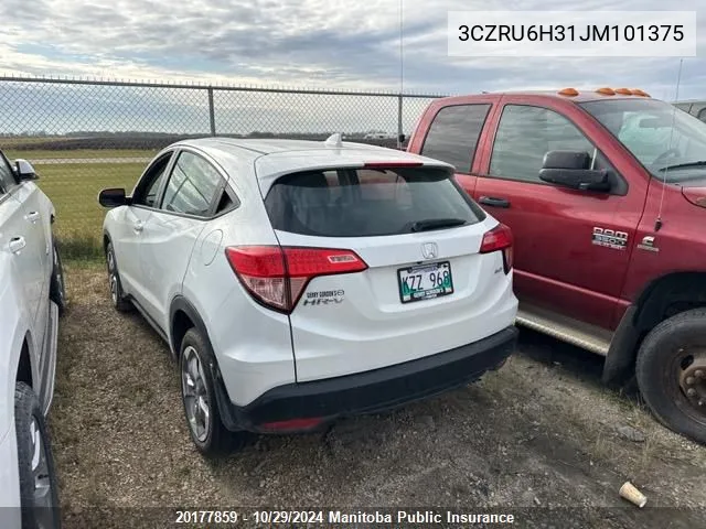 2018 Honda Hr-V Lx VIN: 3CZRU6H31JM101375 Lot: 20177859