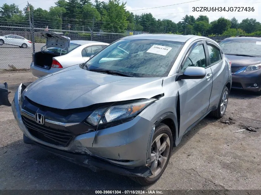 2018 Honda Hr-V Lx VIN: 3CZRU6H34JG727436 Lot: 39861304