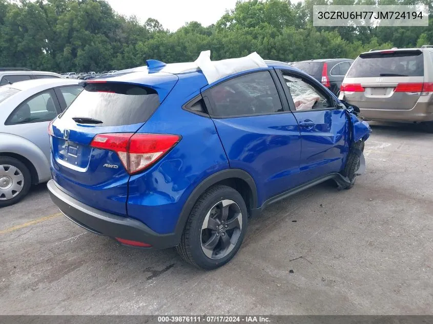 2018 Honda Hr-V Ex-L VIN: 3CZRU6H77JM724194 Lot: 39876111