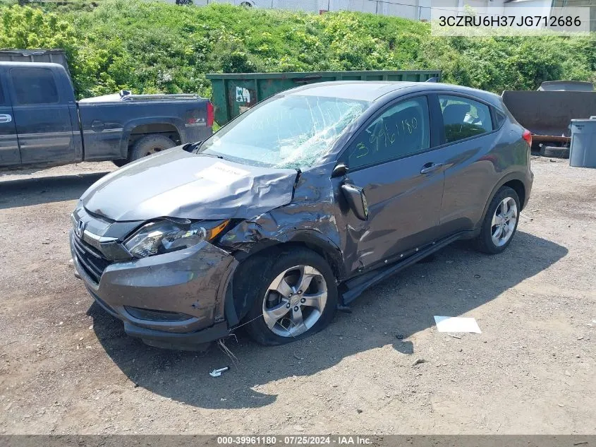 2018 Honda Hr-V Lx VIN: 3CZRU6H37JG712686 Lot: 39961180