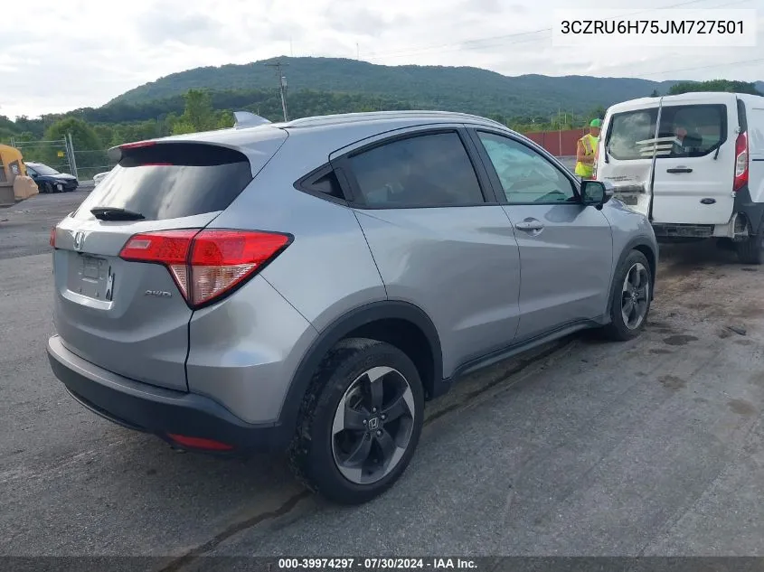 2018 Honda Hr-V Ex-L VIN: 3CZRU6H75JM727501 Lot: 39974297