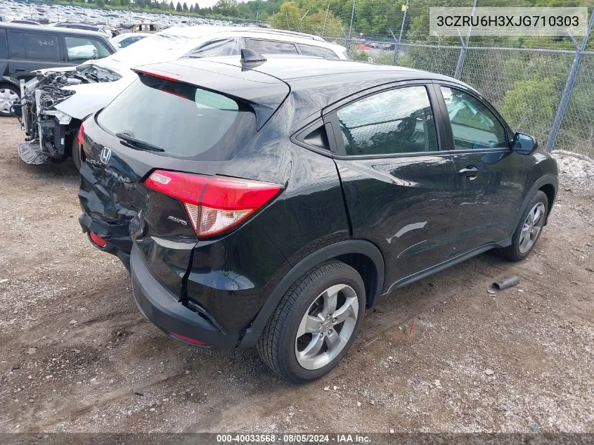 2018 Honda Hr-V Lx VIN: 3CZRU6H3XJG710303 Lot: 40033568