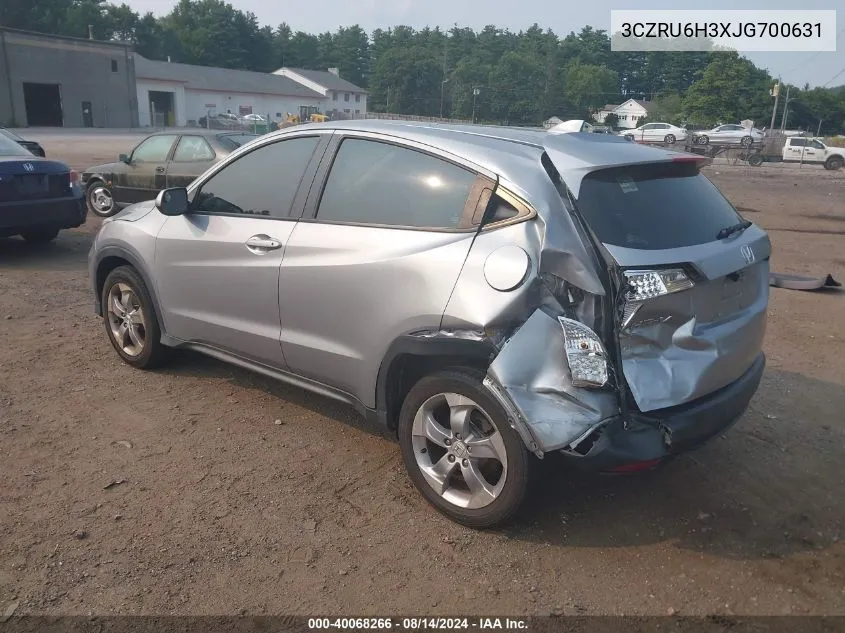 3CZRU6H3XJG700631 2018 Honda Hr-V Lx