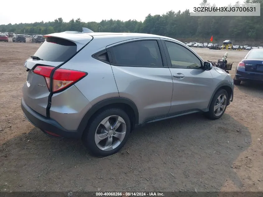 3CZRU6H3XJG700631 2018 Honda Hr-V Lx