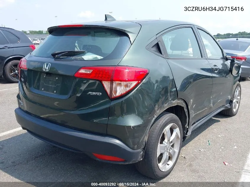 2018 Honda Hr-V Lx VIN: 3CZRU6H34JG715416 Lot: 40093292