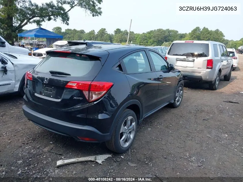 2018 Honda Hr-V Lx VIN: 3CZRU6H39JG724063 Lot: 40108242