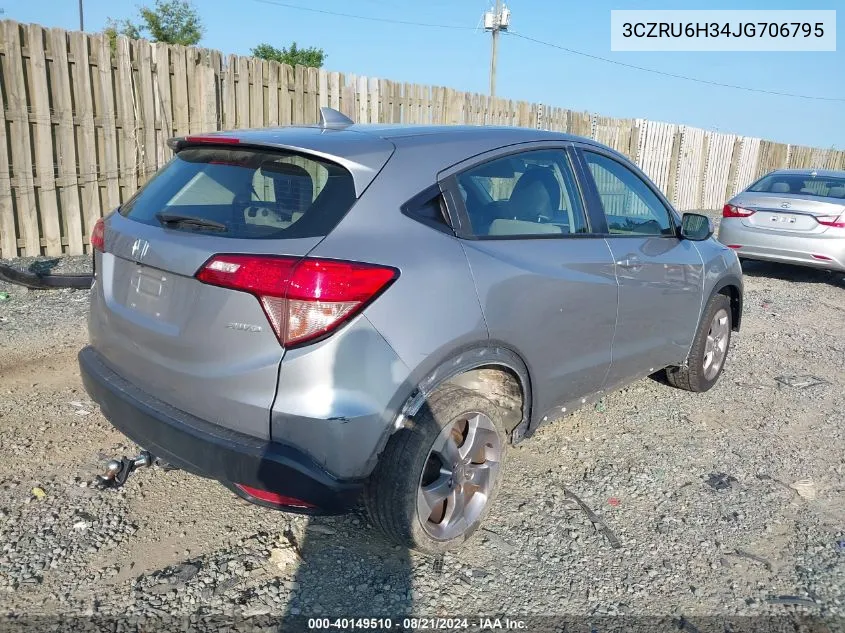 2018 Honda Hr-V Lx VIN: 3CZRU6H34JG706795 Lot: 40149510