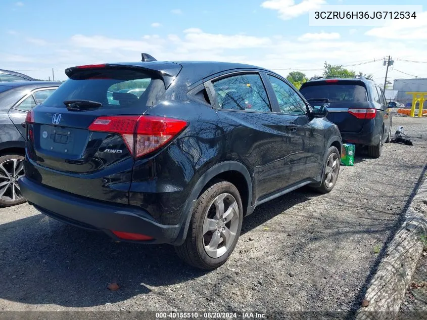 2018 Honda Hr-V Lx VIN: 3CZRU6H36JG712534 Lot: 40155510