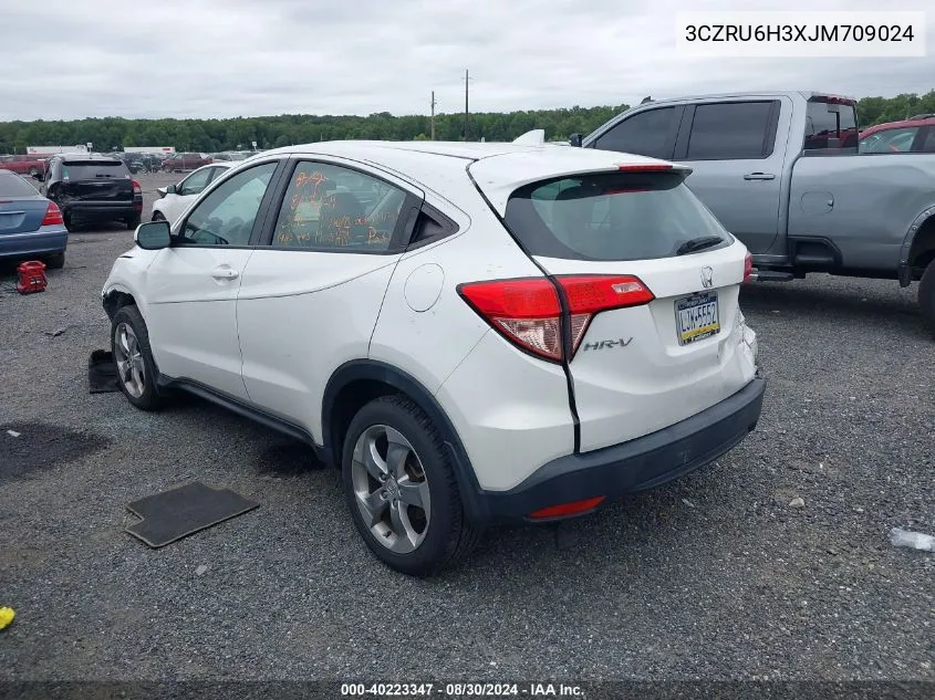 2018 Honda Hr-V Lx VIN: 3CZRU6H3XJM709024 Lot: 40223347