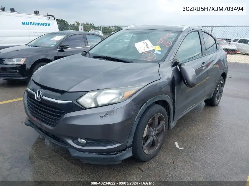 2018 Honda Hr-V Ex-L VIN: 3CZRU5H7XJM703494 Lot: 40234622