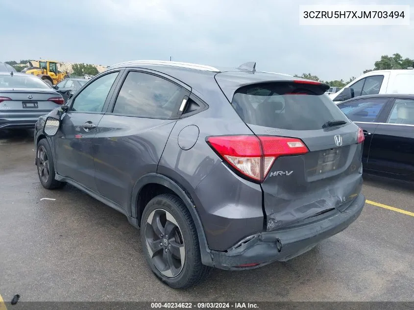 2018 Honda Hr-V Ex-L VIN: 3CZRU5H7XJM703494 Lot: 40234622