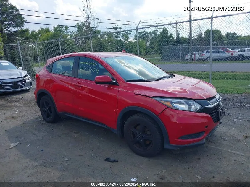 2018 Honda Hr-V Lx VIN: 3CZRU5G39JM702383 Lot: 40238424