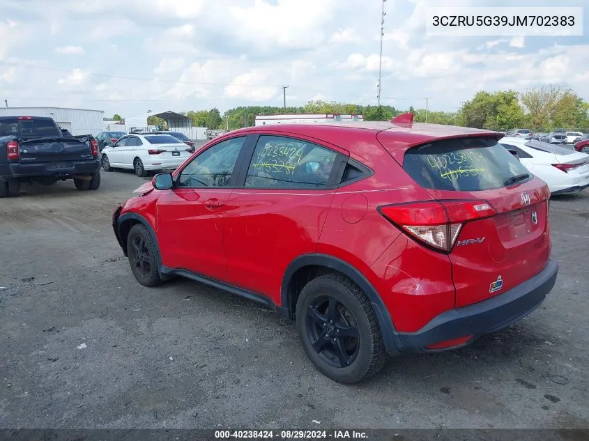 2018 Honda Hr-V Lx VIN: 3CZRU5G39JM702383 Lot: 40238424