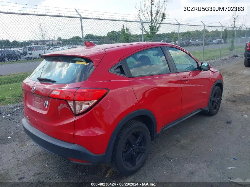 2018 Honda Hr-V Lx VIN: 3CZRU5G39JM702383 Lot: 40238424