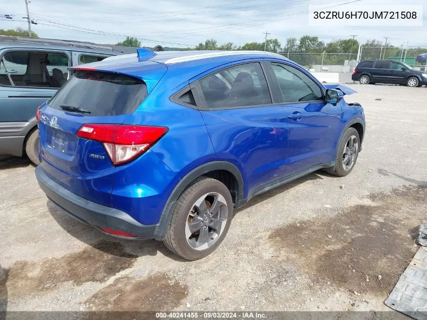 2018 Honda Hr-V Ex-L VIN: 3CZRU6H70JM721508 Lot: 40241455