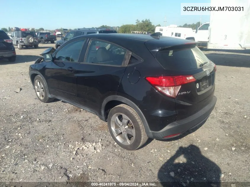 2018 Honda Hr-V Lx VIN: 3CZRU6H3XJM703031 Lot: 40241975