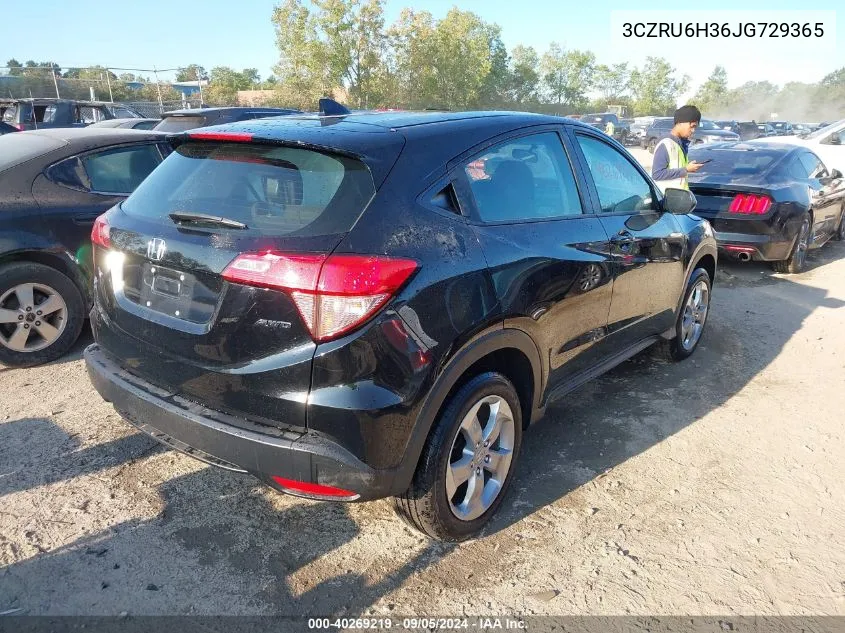 2018 Honda Hr-V Lx VIN: 3CZRU6H36JG729365 Lot: 40269219