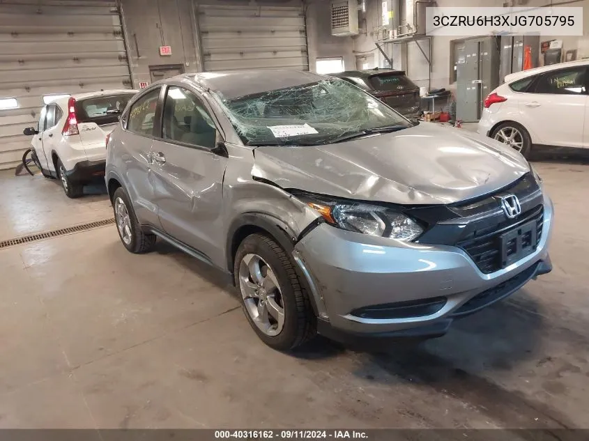 2018 Honda Hr-V Lx VIN: 3CZRU6H3XJG705795 Lot: 40316162