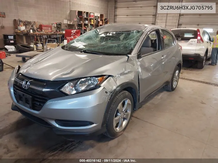 2018 Honda Hr-V Lx VIN: 3CZRU6H3XJG705795 Lot: 40316162