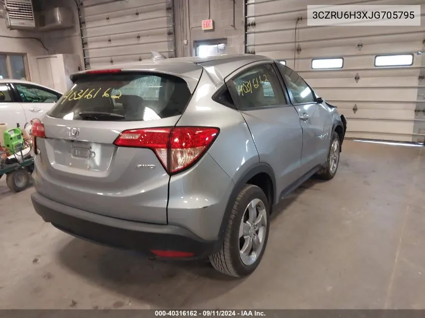 2018 Honda Hr-V Lx VIN: 3CZRU6H3XJG705795 Lot: 40316162