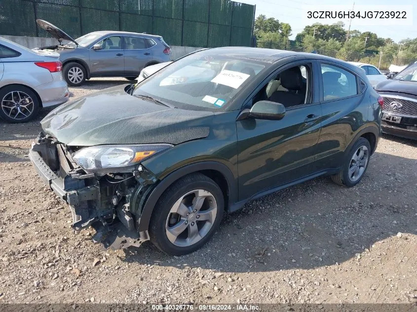 2018 Honda Hr-V Lx VIN: 3CZRU6H34JG723922 Lot: 40326776