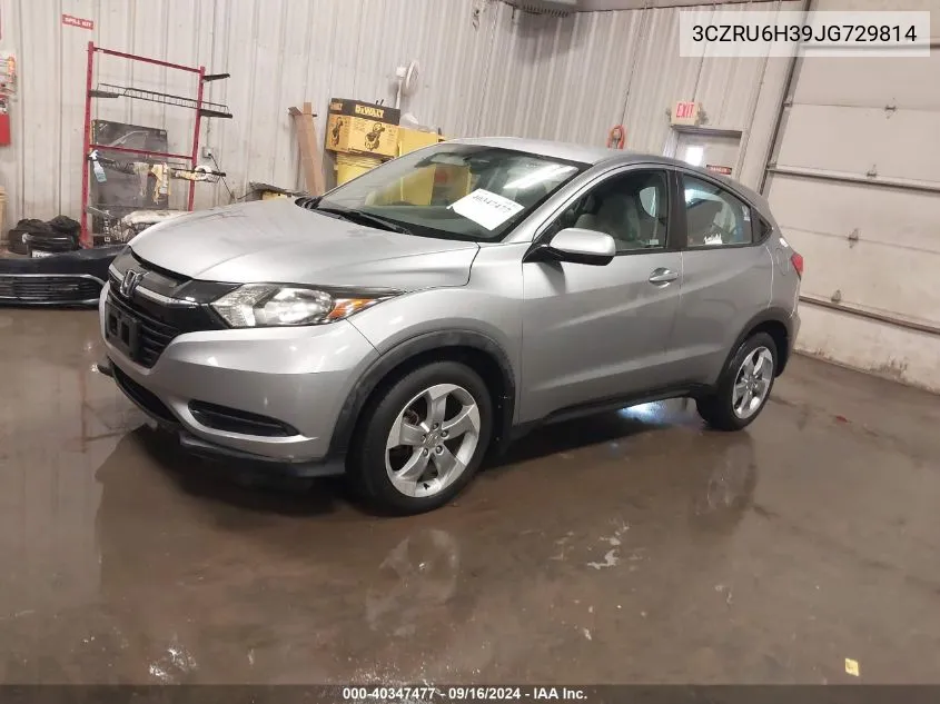 2018 Honda Hr-V Lx VIN: 3CZRU6H39JG729814 Lot: 40347477