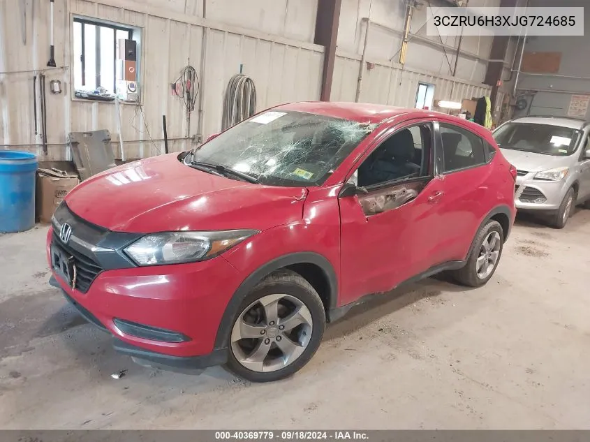 2018 Honda Hr-V Lx VIN: 3CZRU6H3XJG724685 Lot: 40369779